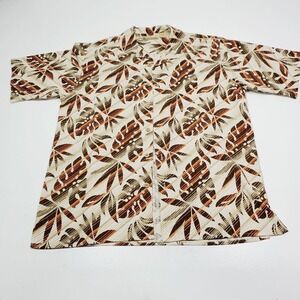 Bobby Chan Shirt Men‎ Size Medium Button Down 100% Silk Short Sleeve Hawaiian